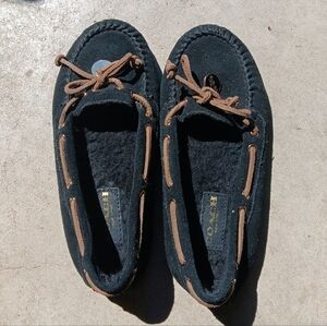 Coach Black Suede Antonia Moccasin Size 6B